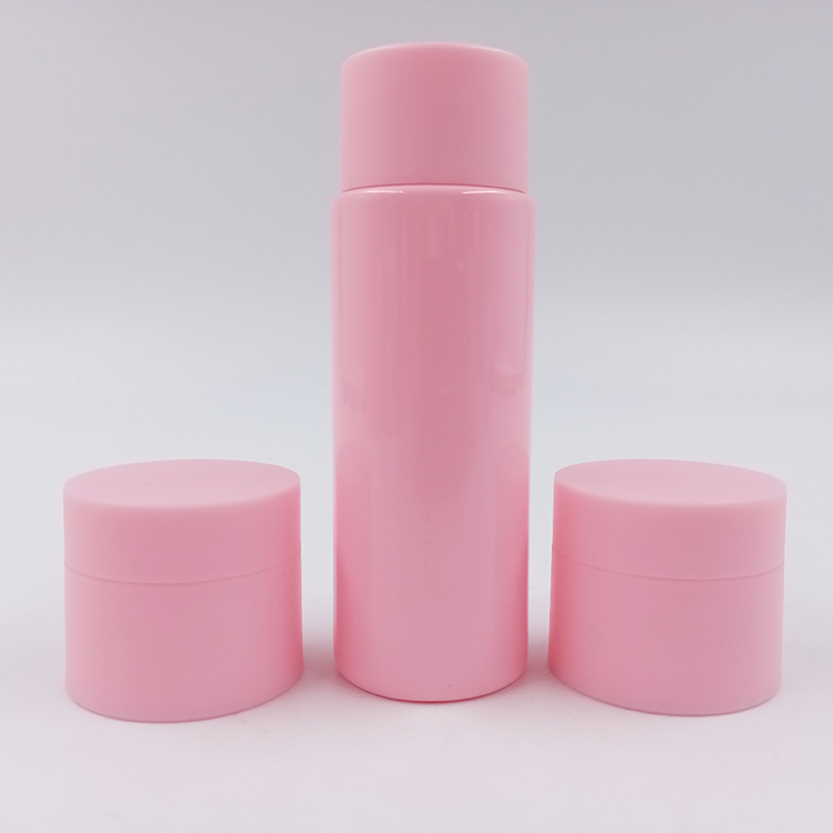 pink 60ml toner bottle and jar set